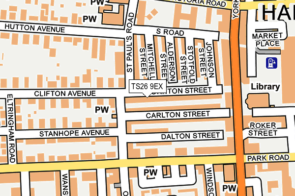 TS26 9EX map - OS OpenMap – Local (Ordnance Survey)