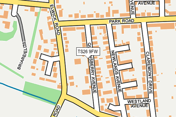 TS26 9FW map - OS OpenMap – Local (Ordnance Survey)