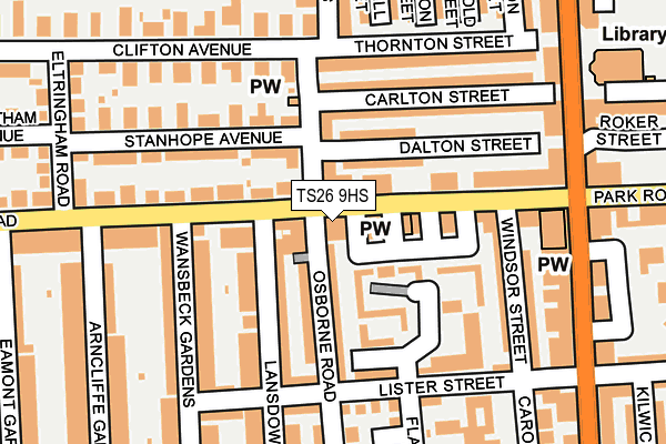 TS26 9HS map - OS OpenMap – Local (Ordnance Survey)