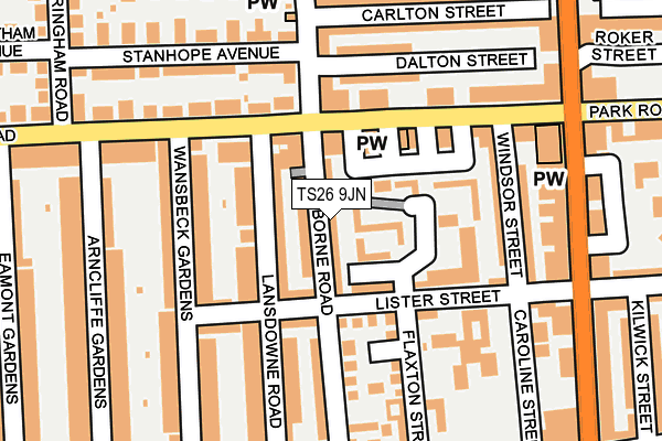 TS26 9JN map - OS OpenMap – Local (Ordnance Survey)