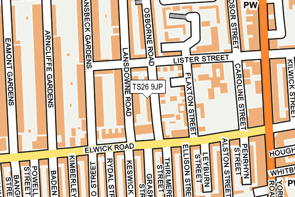 TS26 9JP map - OS OpenMap – Local (Ordnance Survey)