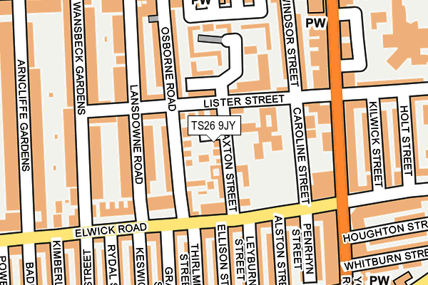 TS26 9JY map - OS OpenMap – Local (Ordnance Survey)