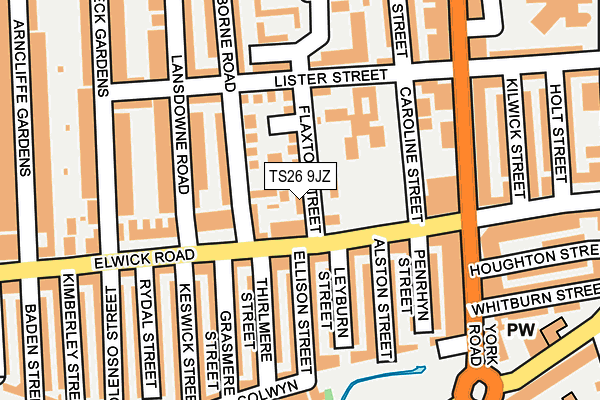 TS26 9JZ map - OS OpenMap – Local (Ordnance Survey)