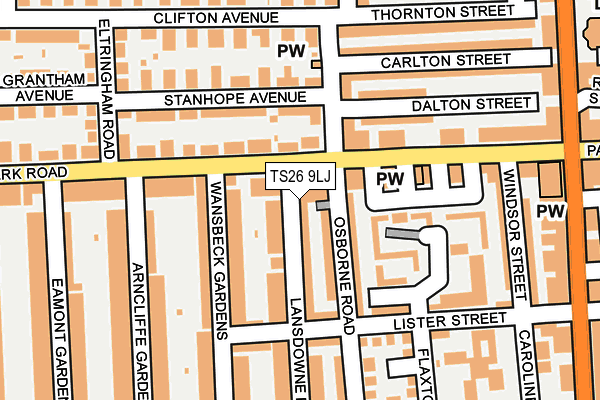 TS26 9LJ map - OS OpenMap – Local (Ordnance Survey)