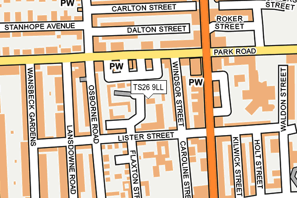 TS26 9LL map - OS OpenMap – Local (Ordnance Survey)