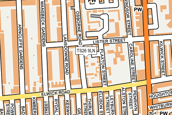 TS26 9LN map - OS OpenMap – Local (Ordnance Survey)