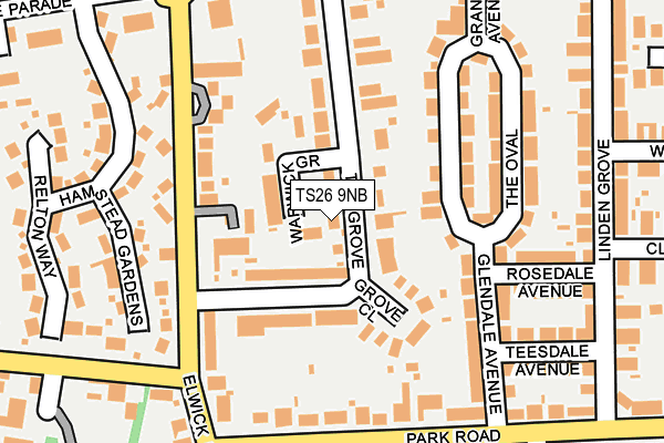 TS26 9NB map - OS OpenMap – Local (Ordnance Survey)