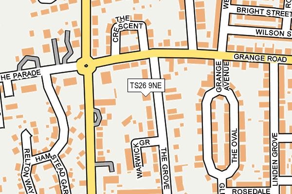 TS26 9NE map - OS OpenMap – Local (Ordnance Survey)