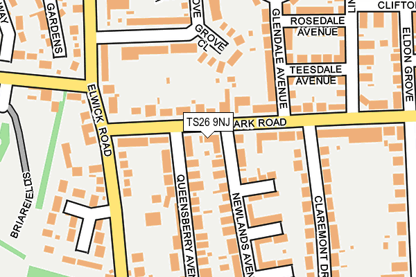 TS26 9NJ map - OS OpenMap – Local (Ordnance Survey)