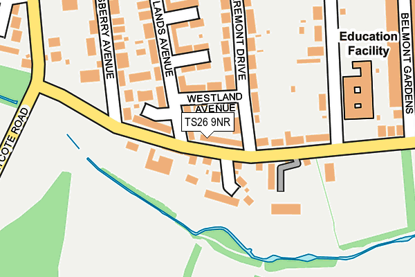 TS26 9NR map - OS OpenMap – Local (Ordnance Survey)
