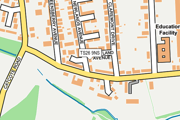 TS26 9NS map - OS OpenMap – Local (Ordnance Survey)