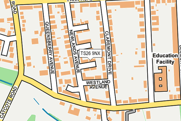 TS26 9NX map - OS OpenMap – Local (Ordnance Survey)