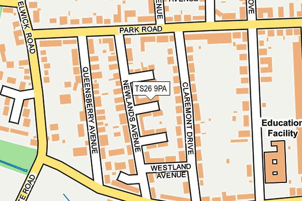 TS26 9PA map - OS OpenMap – Local (Ordnance Survey)