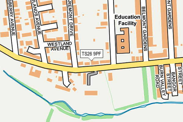 TS26 9PF map - OS OpenMap – Local (Ordnance Survey)