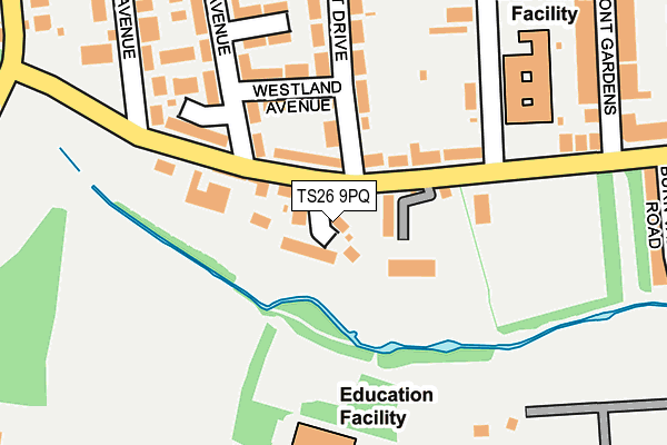 TS26 9PQ map - OS OpenMap – Local (Ordnance Survey)