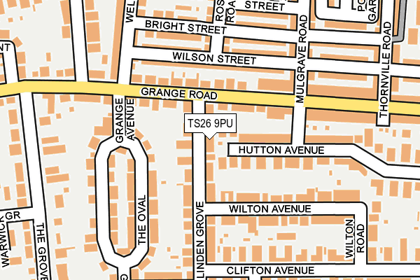 TS26 9PU map - OS OpenMap – Local (Ordnance Survey)