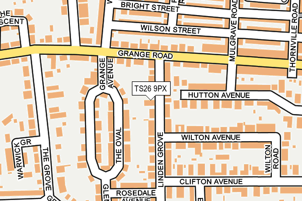 TS26 9PX map - OS OpenMap – Local (Ordnance Survey)