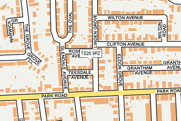 TS26 9PZ map - OS OpenMap – Local (Ordnance Survey)