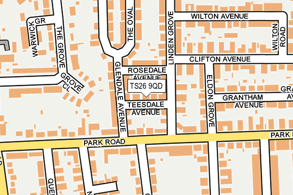 TS26 9QD map - OS OpenMap – Local (Ordnance Survey)