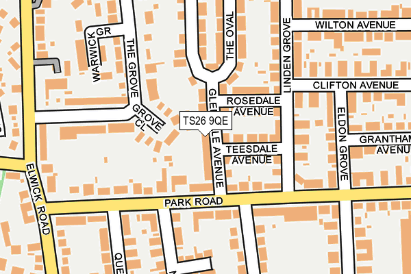 TS26 9QE map - OS OpenMap – Local (Ordnance Survey)