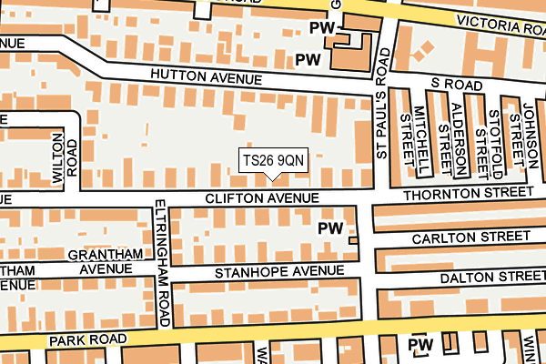 TS26 9QN map - OS OpenMap – Local (Ordnance Survey)