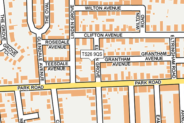 TS26 9QS map - OS OpenMap – Local (Ordnance Survey)