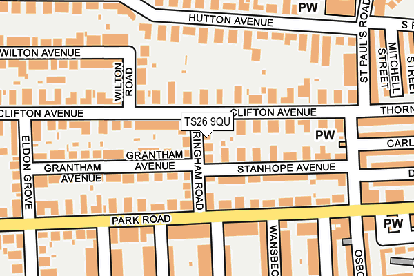 TS26 9QU map - OS OpenMap – Local (Ordnance Survey)