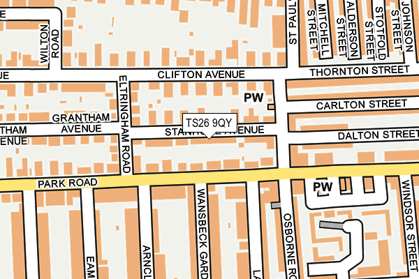 TS26 9QY map - OS OpenMap – Local (Ordnance Survey)