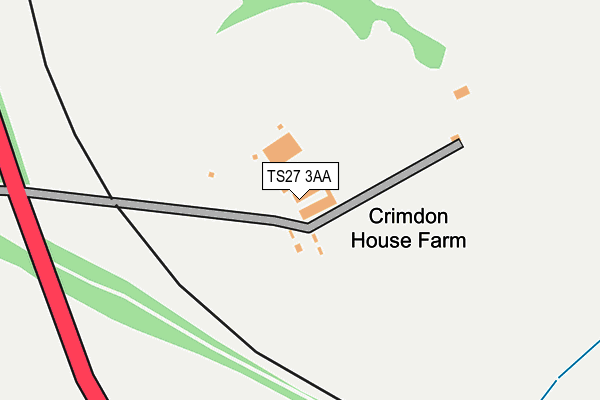 TS27 3AA map - OS OpenMap – Local (Ordnance Survey)