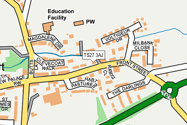 Map of RABY ARMS HART LIMITED at local scale