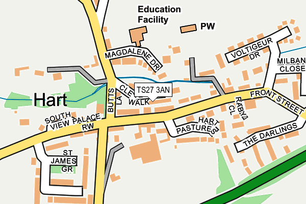 TS27 3AN map - OS OpenMap – Local (Ordnance Survey)