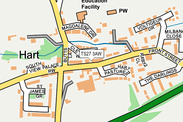 TS27 3AW map - OS OpenMap – Local (Ordnance Survey)