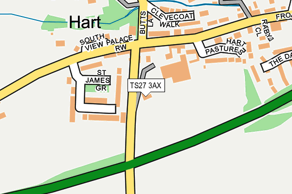 TS27 3AX map - OS OpenMap – Local (Ordnance Survey)