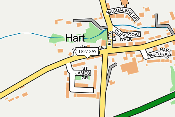 TS27 3AY map - OS OpenMap – Local (Ordnance Survey)