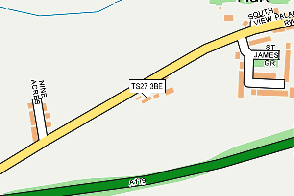 TS27 3BE map - OS OpenMap – Local (Ordnance Survey)