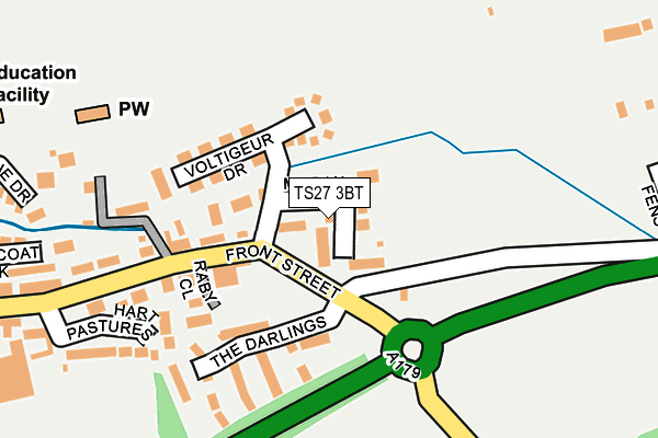 TS27 3BT map - OS OpenMap – Local (Ordnance Survey)