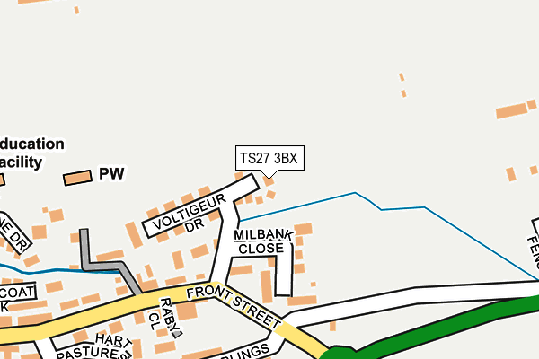 TS27 3BX map - OS OpenMap – Local (Ordnance Survey)