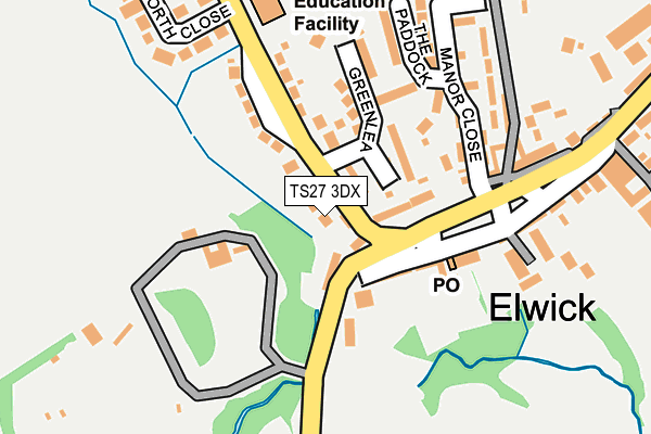 TS27 3DX map - OS OpenMap – Local (Ordnance Survey)