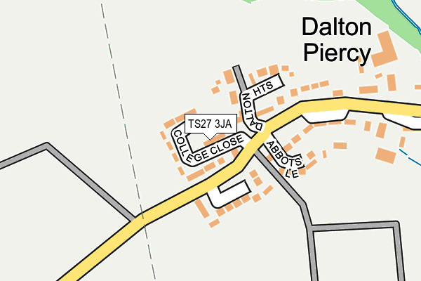 TS27 3JA map - OS OpenMap – Local (Ordnance Survey)