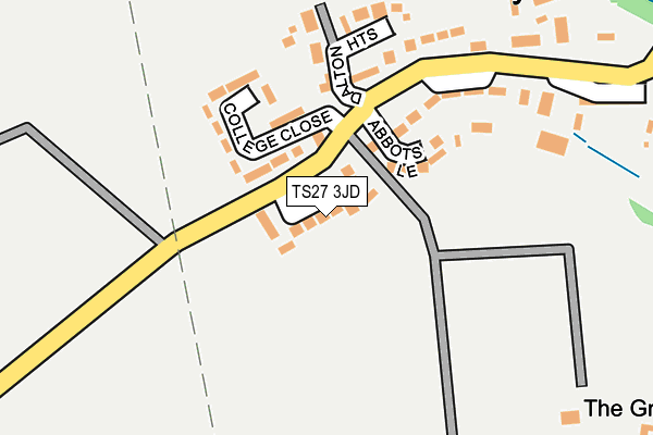 TS27 3JD map - OS OpenMap – Local (Ordnance Survey)