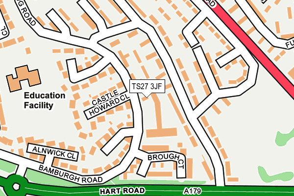 TS27 3JF map - OS OpenMap – Local (Ordnance Survey)