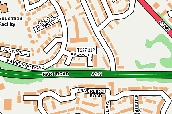 TS27 3JP map - OS OpenMap – Local (Ordnance Survey)