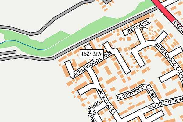 TS27 3JW map - OS OpenMap – Local (Ordnance Survey)