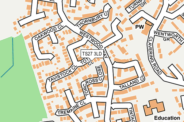 TS27 3LD map - OS OpenMap – Local (Ordnance Survey)