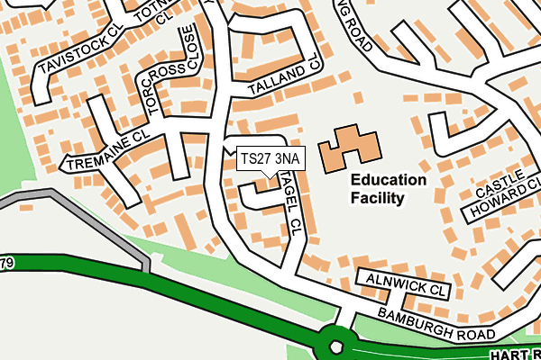 TS27 3NA map - OS OpenMap – Local (Ordnance Survey)