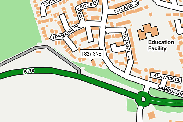TS27 3NE map - OS OpenMap – Local (Ordnance Survey)