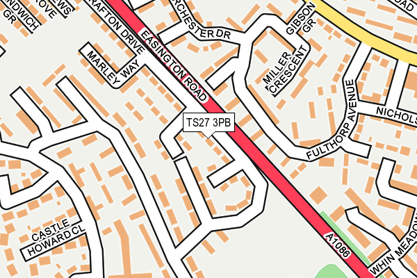 TS27 3PB map - OS OpenMap – Local (Ordnance Survey)