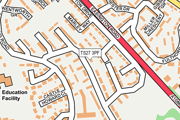 TS27 3PF map - OS OpenMap – Local (Ordnance Survey)