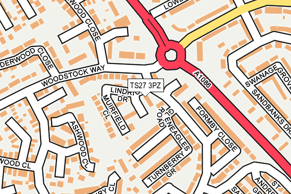 TS27 3PZ map - OS OpenMap – Local (Ordnance Survey)