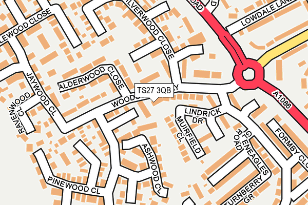 TS27 3QB map - OS OpenMap – Local (Ordnance Survey)